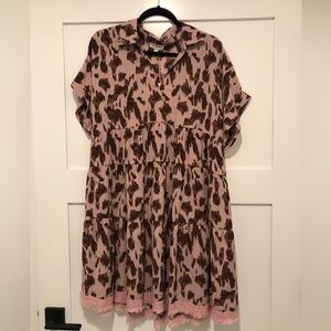 NEW- animal print dress, Size L